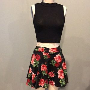 Black rose skort